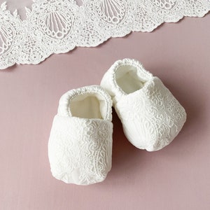 Baptism booties, baby shower gift, christening shoes image 4