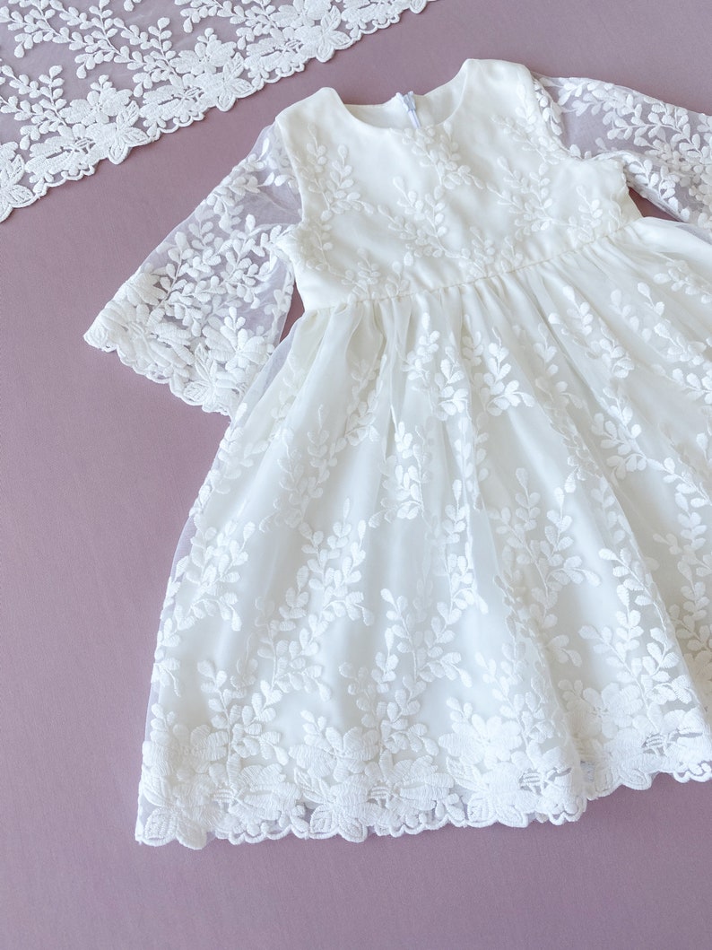 Christening gown Baptism dress Baptism gown Baby blessing dress Christening dress for baby girl image 6