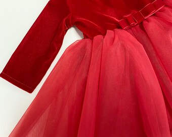 strapless open back dress Buy HOP Baby Girls Red Rosette Detailed Party Dress from Westside main image 1