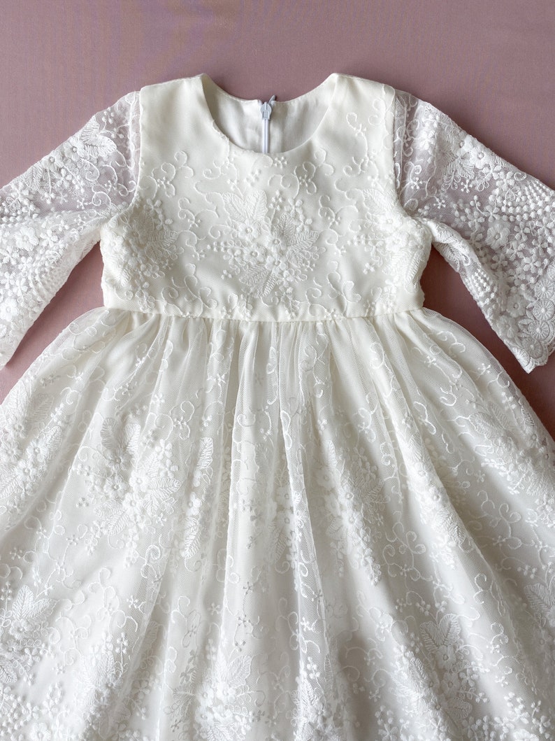Baptism dress, christening gown, baptism dress for baby girl, infant baptism dress, blessing baby dress Bild 9