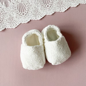 Baptism booties, baby shower gift, christening shoes image 2