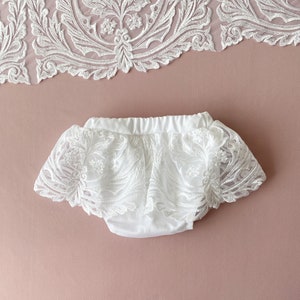 Baby bloomers, baby girl bloomers, christening girl panties, baptism girl outfit