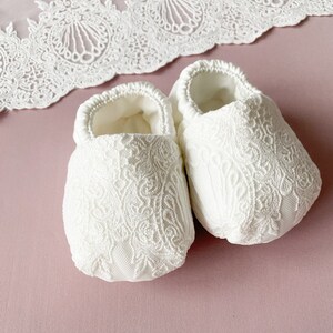 Baptism booties, baby shower gift, christening shoes image 3