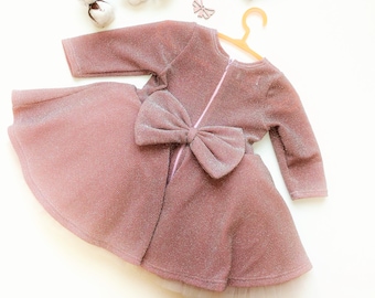 Baby girl 1st birthday outfit 1st communion dress baby girl dress pink baby dress