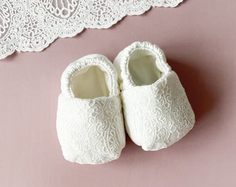 Baptism booties, baby shower gift, christening shoes