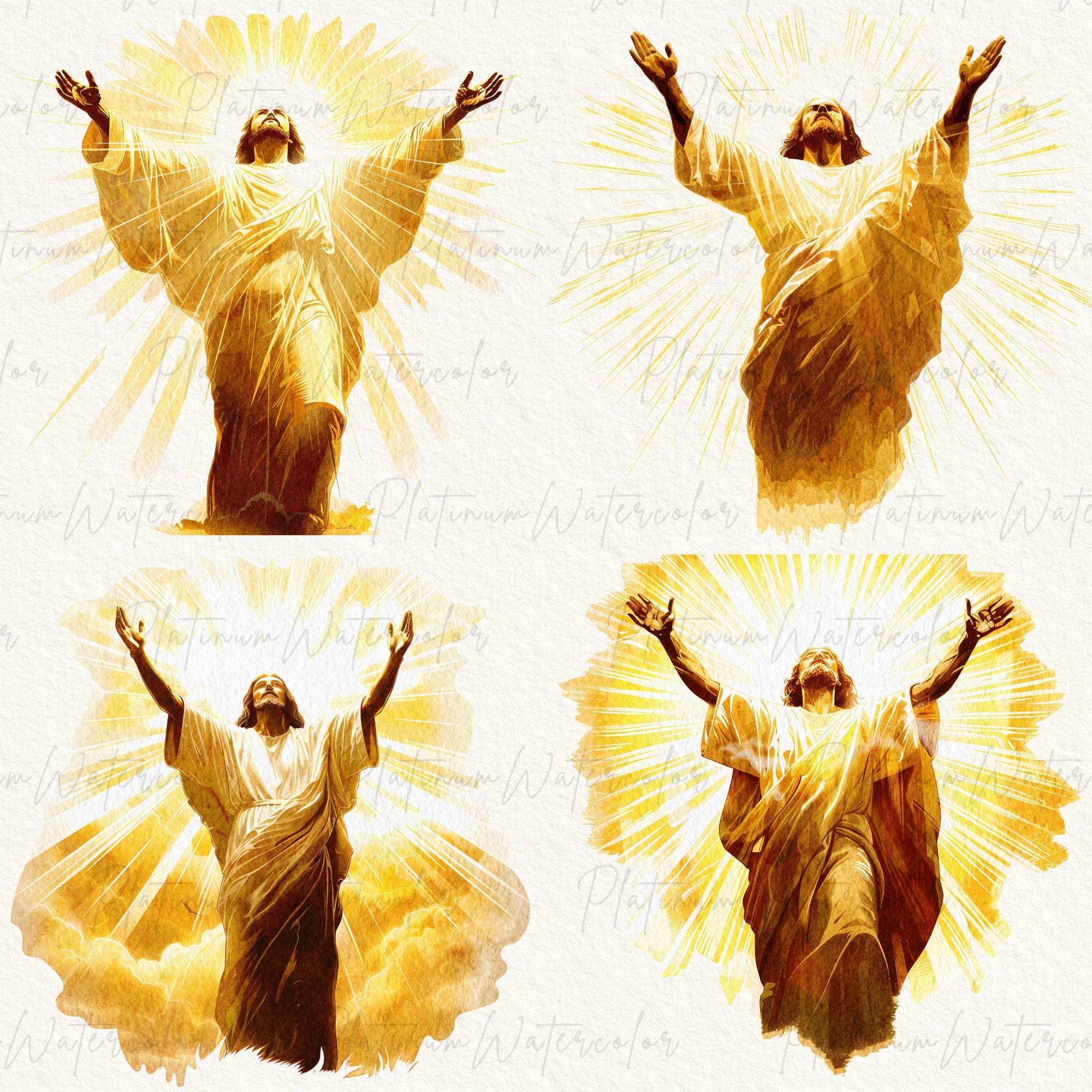 Jesus PNG Clipart Bundle, Christian PNG, Transparent Background ...