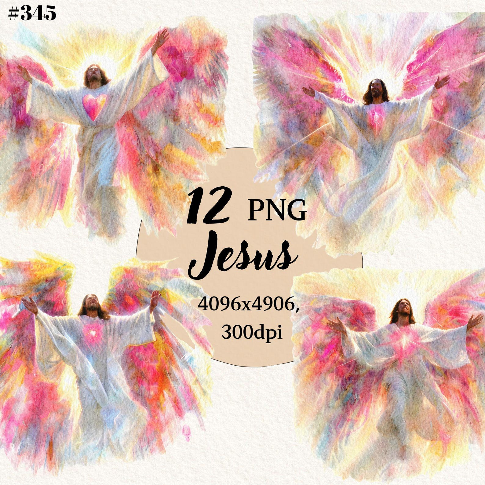 Jesus PNG Clipart Bundle, Christian PNG, Transparent Background ...