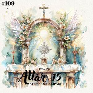 Heilig Communie Altaar, Clipart Bundel, Orthodox Christelijk, Religieus png, Digitale Clipart, Instant download, Commercieel gebruik