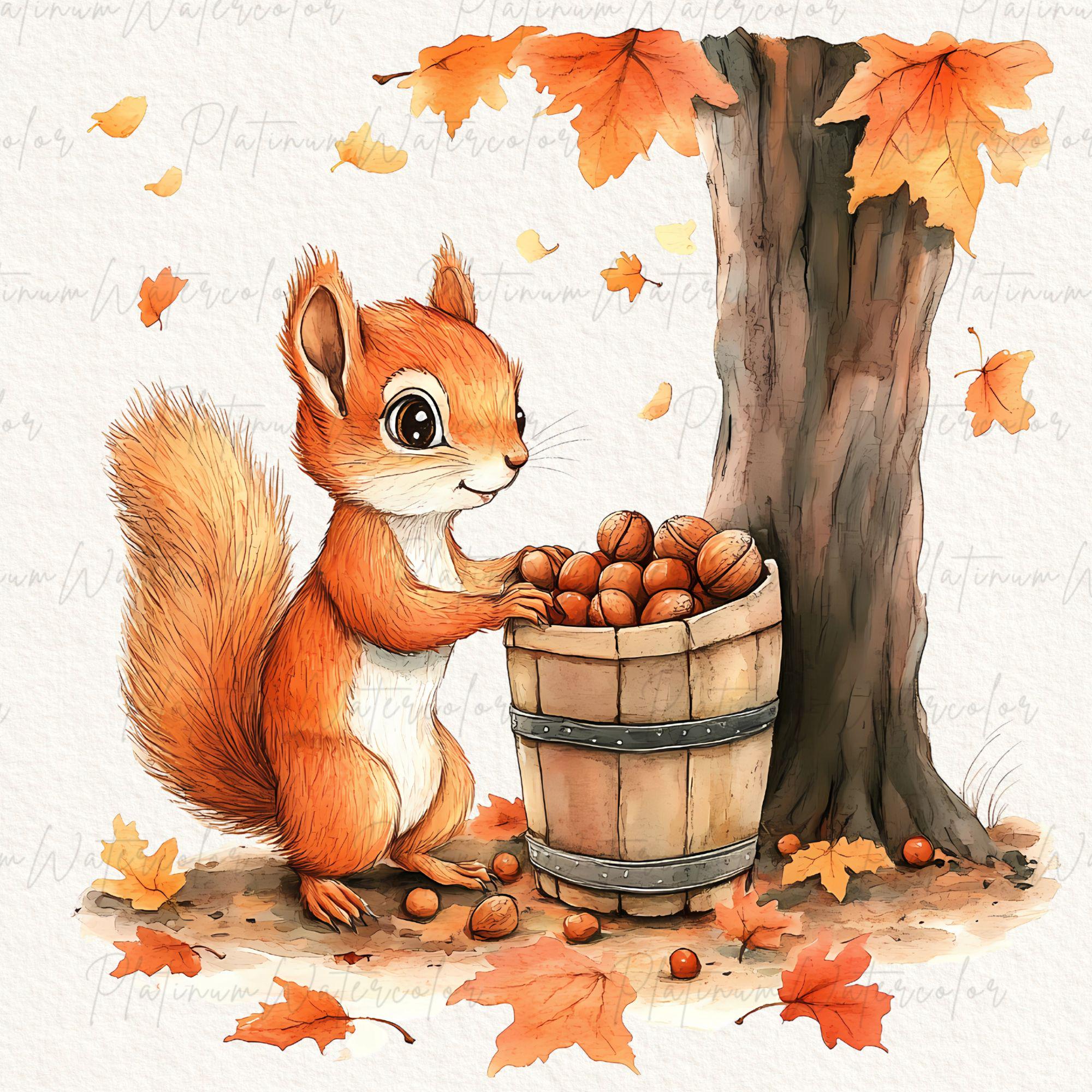10 Animal Clipart, Fall Clipart, Autumn Png, Squirrel Clipart ...