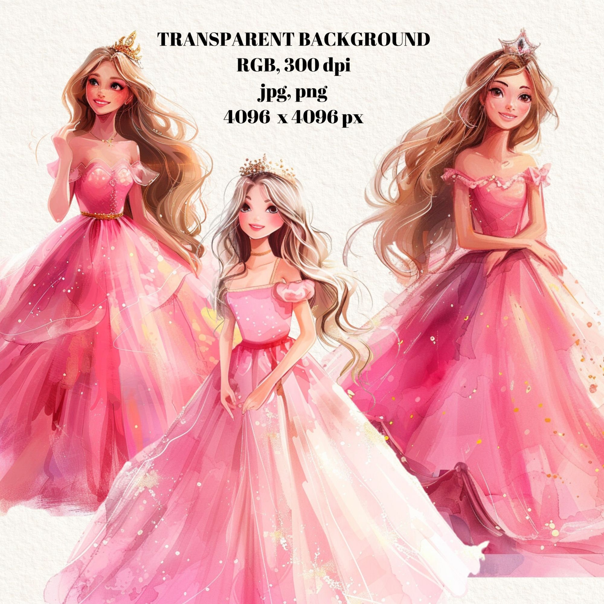 Pink Princess, Princess Clipart Png, Birthday Princess Png, Fantasy ...