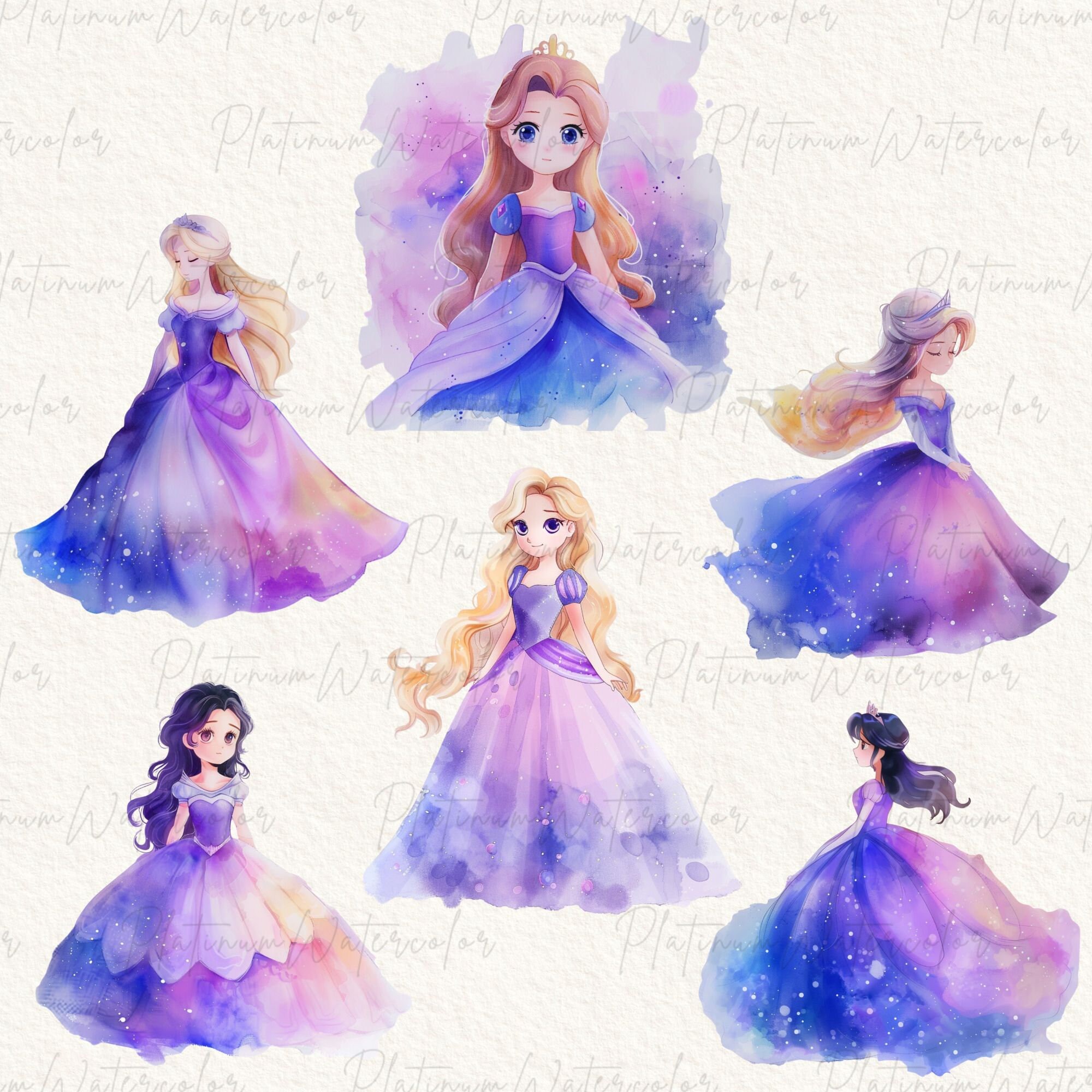Princecss Faeries Princess Fairy, Clipart Bundle, Pink Princess Clipart, Birthday Party ...