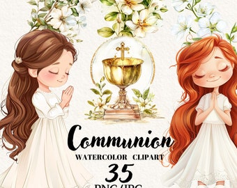 Sagrada Comunión, Imágenes Prediseñadas de la Biblia, Primera Comunión de niño, Comunión de niña, Imágenes prediseñadas católicas, Imágenes prediseñadas digitales, Descarga instantánea, Uso comercial