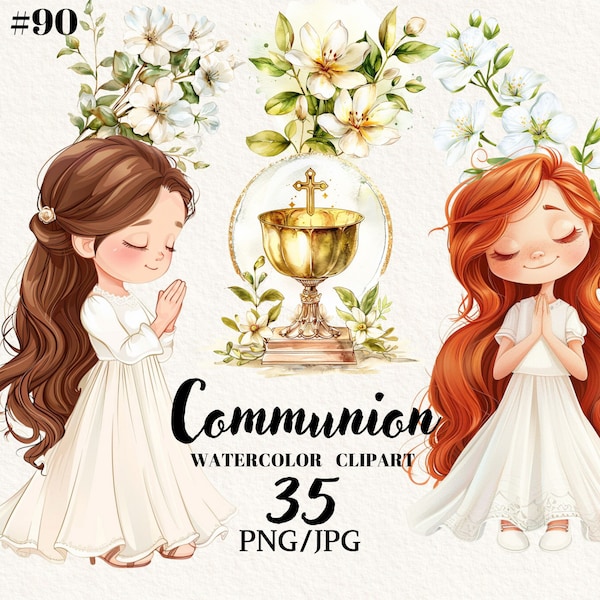 Sainte Communion, Clipart Bible, Première communion garçon, Communion fille, Clipart catholique, Clipart numérique, Téléchargement immédiat, Usage commercial