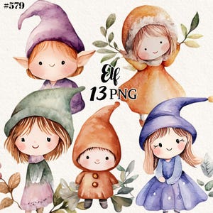 Elf png, Clipart Bundle, Magical Clipart, Transparent Background, Digital Clipart, Instant Download, Commercial Use