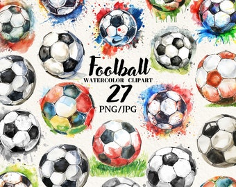 Clipart pallone da calcio ad acquerello, Clipart sportivo png, Calcio png jpg, Sport ad acquerello, Uso commerciale, Download digitale, Download istantaneo