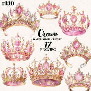 Clipart Couronne de prince, Clipart Couronne de Princesse, graphiques royaux, art numérique, fond transparent, téléchargement immédiat, usage commercial