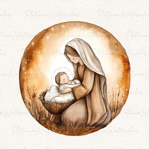 Nativity Set Clipart Bundle, Nativity Scene PNG, Transparent Background ...