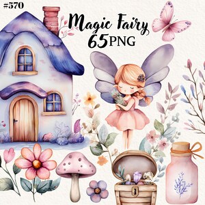 Clipart fée, 65 png, ensemble de cliparts fantaisiste, clipart papillon, fond transparent, clipart numérique, téléchargement immédiat, commercial