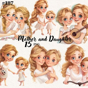 15 mothers day png clipart, mommy and me png, happy mothers day, transparent background, digital clipart, instant download, commercial use