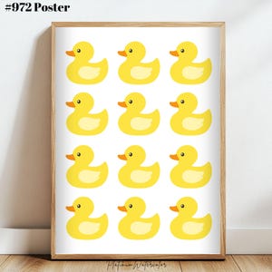 Duck Poster, Printable Poster,  Art Print, Adorable Ducks Poster for Children&#39;s Room - Printable Wall Decor.