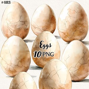 10 Easter PNG Clipart, Cracked Egg png, Vintage Easter Egg, Easter Eggs Clipart, Transparent Background, Digital Clipart, Instant Download,