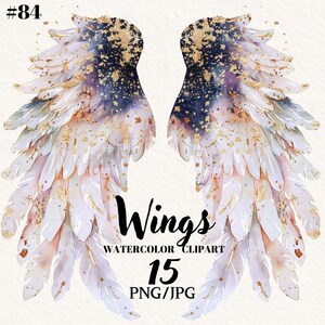 Clipart Bundle Angel Wings, Angel Wings png, Angel Wings Watercolor Clipart, Fairy Wings,  Digital Clipart, Instant download, Commercial use