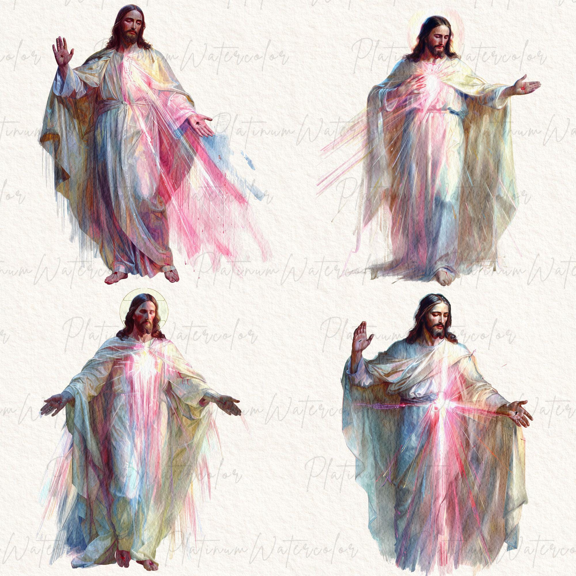 Watercolor Jesus PNG Clipart Bundle, Armor of God PNG, Transparent ...