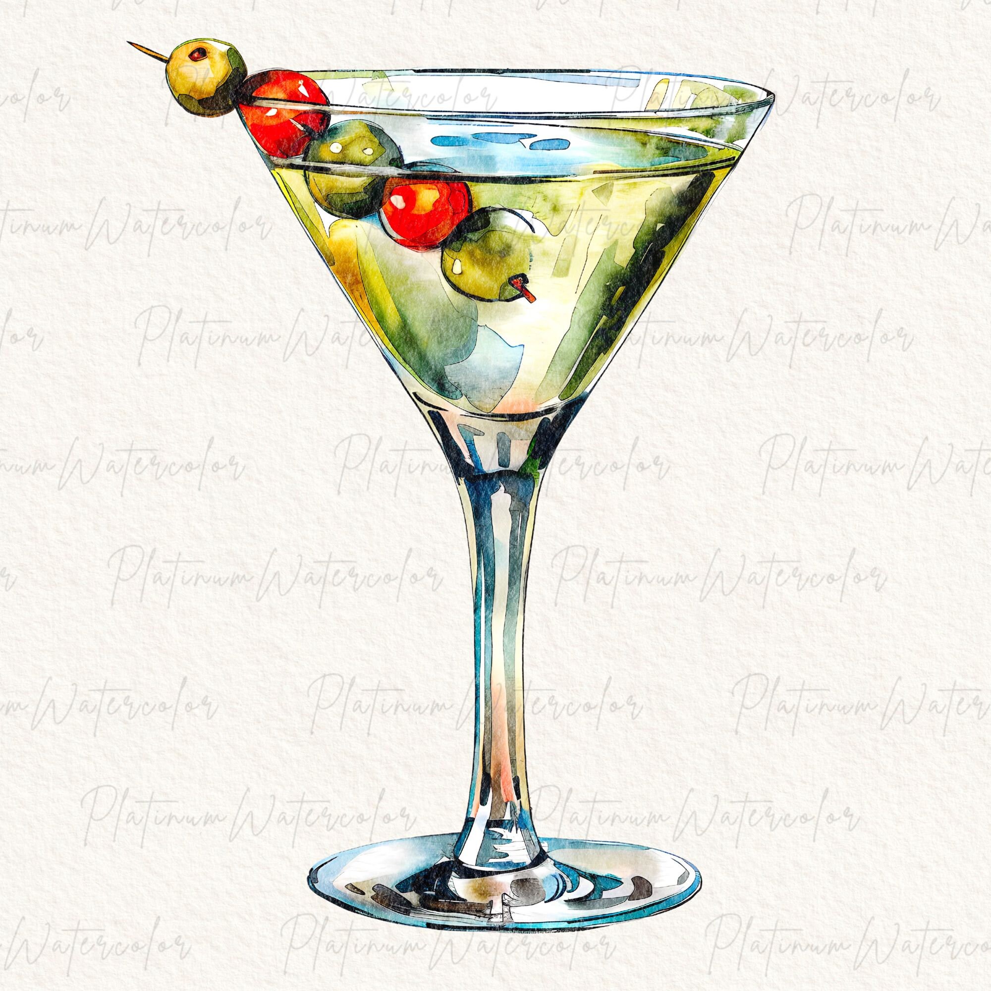 Martini Clear Clipart Bundle, Martini Drink PNG, Martini Clipart ...