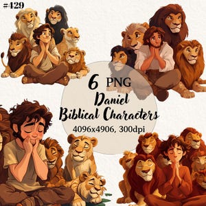 Daniel Biblical Characters, Bible Study, Christian png, bible clipart, Transparent Background, Digital Clipart, Instant Download, Commercial