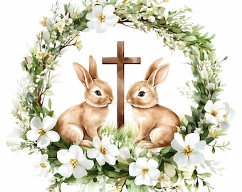Celebrate Easter with DIY Fun - 11 Vibrant Wreath Clipart Images JPG Included!
