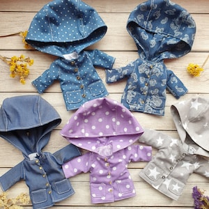 Blythe hooded coat, blythe raincoat, blythe jacket, blythe jeans coat, blythe jeans clothes, hooded jacket, clothes for blythe, outfit