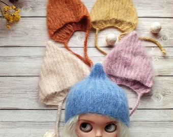 Blythe knitted hat, Blythe elf hat, Blythe clothes, blythe assesories, blythe knitted clothes, blythe outfit, blythe knit hat