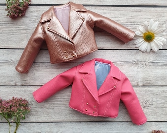 Chaqueta de piel sintética de Paola Reina, ropa para Paola Reina, chaqueta rosa de Paola Reina, abrigo, ropa, muñeca de 13 pulgadas