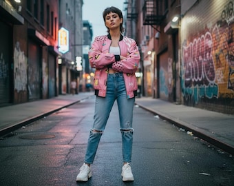 90s〜 cintas gray × pink work bomber jkt 90s〜 cintas gray × pink work bomber jkt - メルカリ