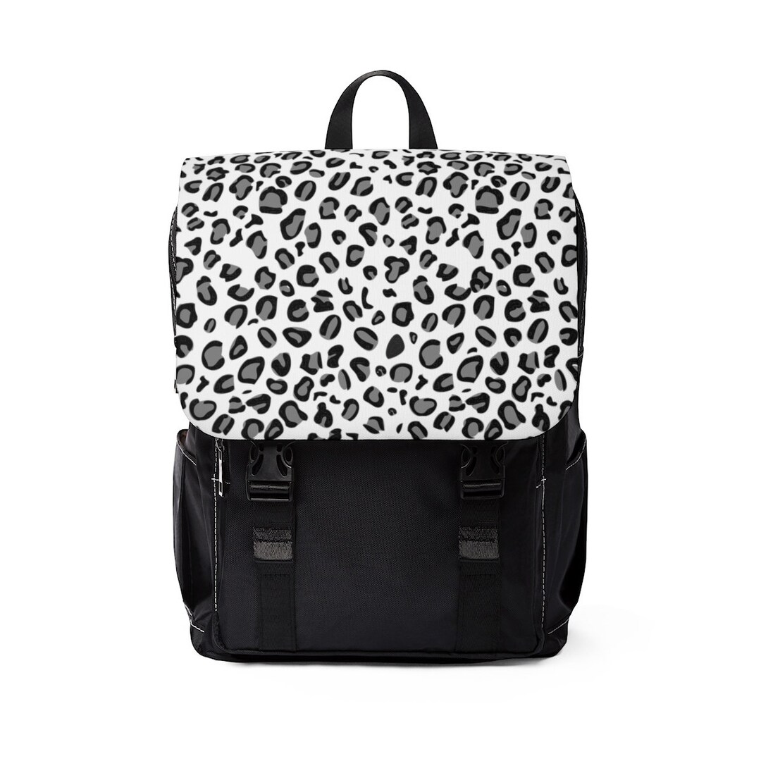 Leopard Print Unisex Casual Shoulder Backpack Animal Print Etsy