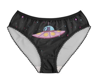 Braguitas de gato de la galaxia espacial: ropa interior novedosa para mujer