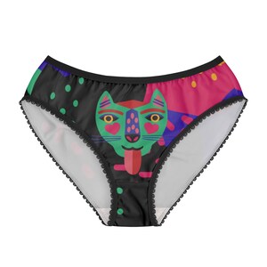 Women&#39;s underwear, Women&#39;s cat panties, Customized briefs