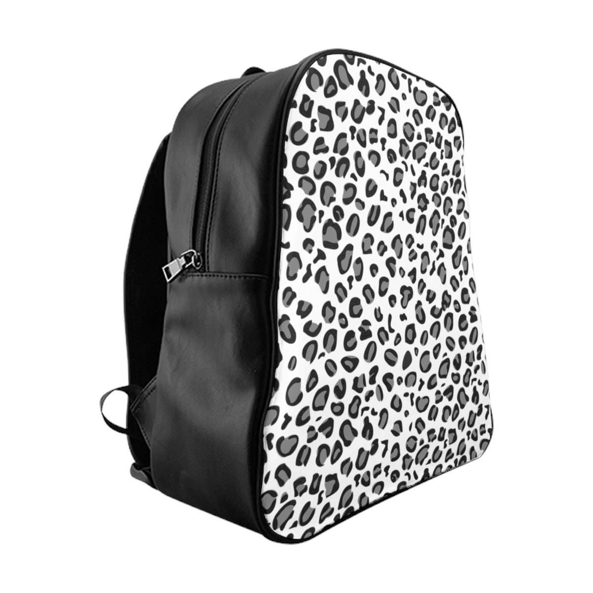 leopard print school backpack