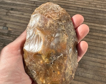 A nice French Lower Paleolithic Acheulean biface from the river banks of Loire