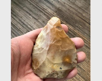 Mousterian Notched Flint Biface Handaxe, Loiret France, 150,000-80,000 BP