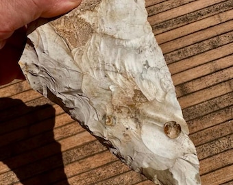 An outstanding English late Acheulean ficron handaxe, ex-prestigious collection