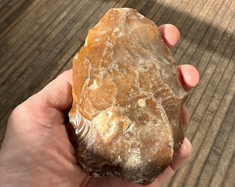 A nice French Lower Paleolithic Acheulean biface from the river banks of Loire
