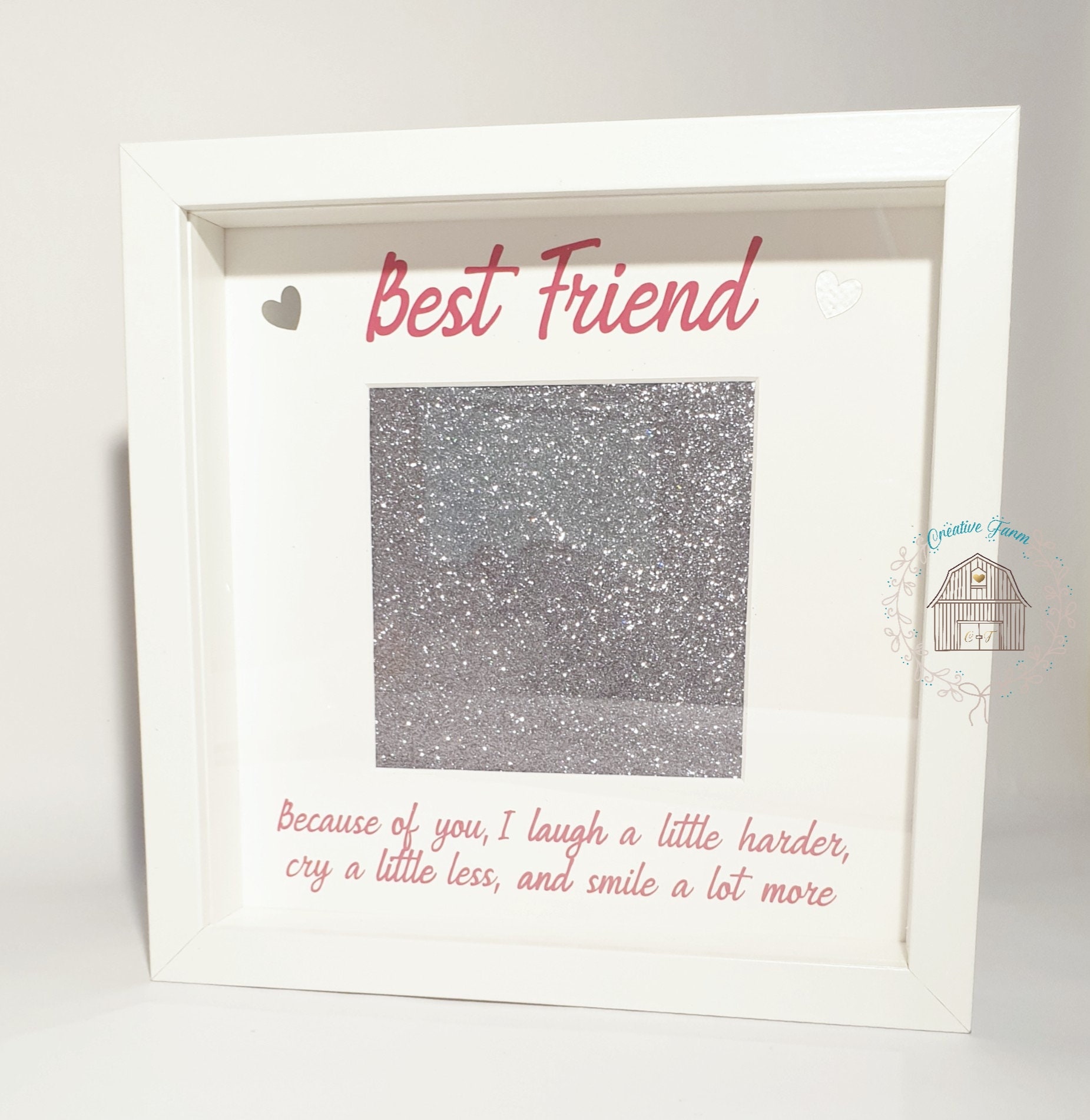 Best Friend Box Frame Friend Photo Frame with Quote White Etsy