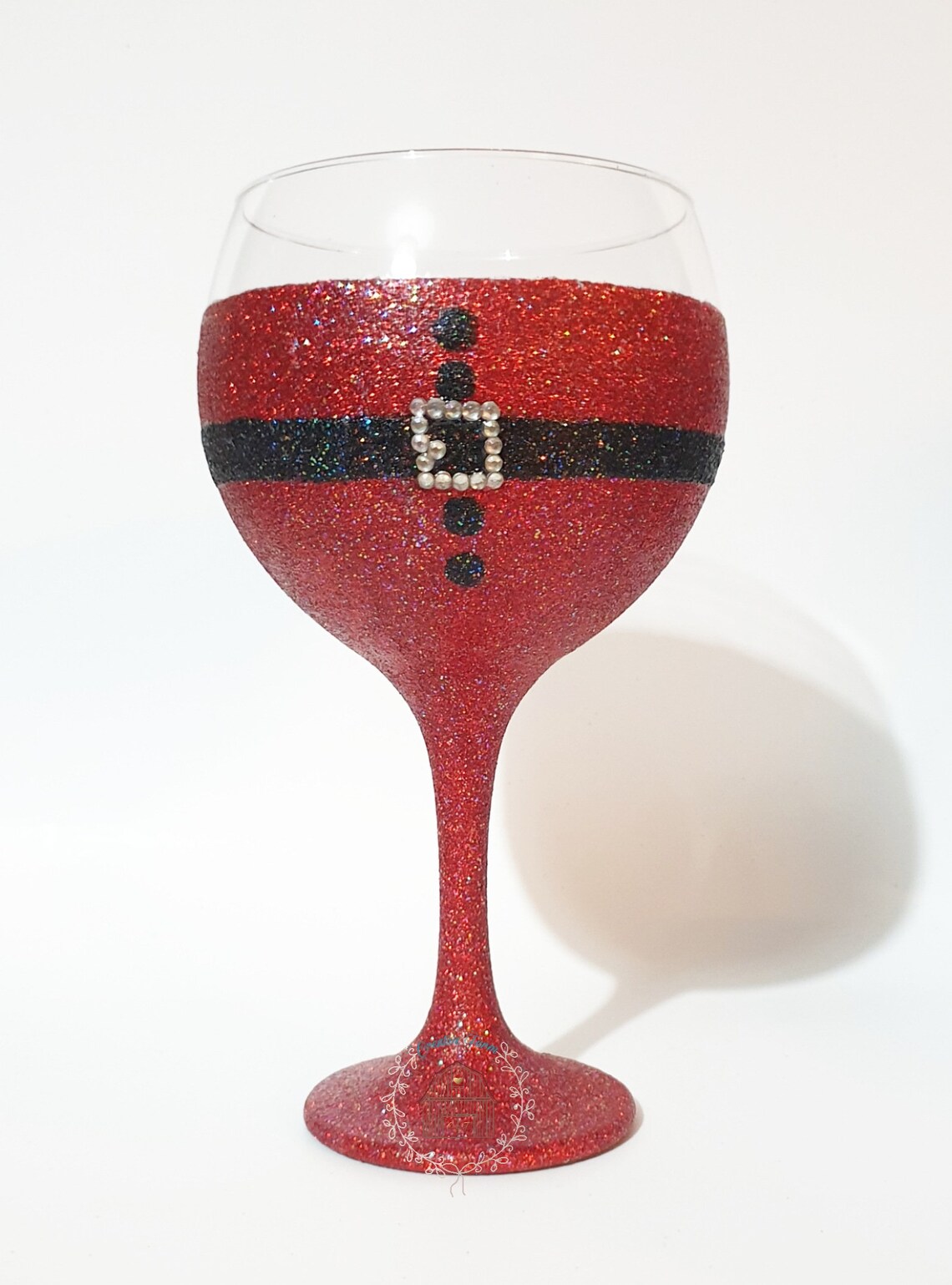 Christmas Gin Glasses Decorated Glitter Glasses Novelty Xmas Etsy