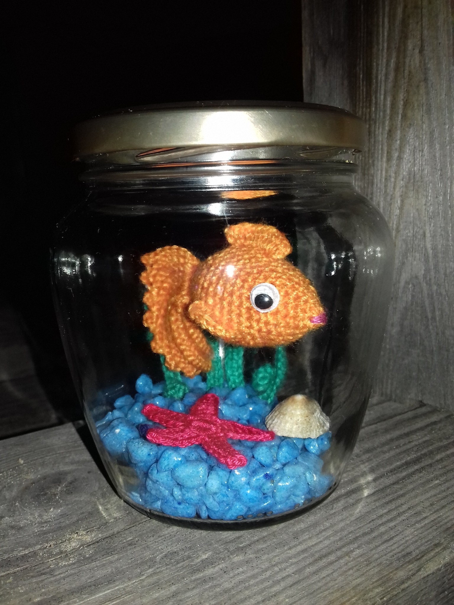 Goldfish in a Jar Goldfish Aquarium Decor With Fish Decor for Etsy Norway