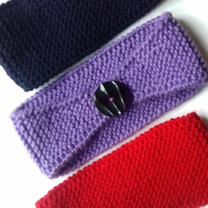 Knitted headband Ear warmer Hair accessory Headband with button