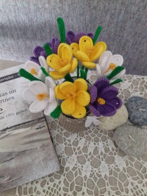 Spring Wedding Flowers Flower Applique For Spring Wreath 11 Pcs Crochet Flowers Appliquations Set 11 Of Mini Flowers For Decor Craft Supplies Tools Kids Crafts Delage Com Br