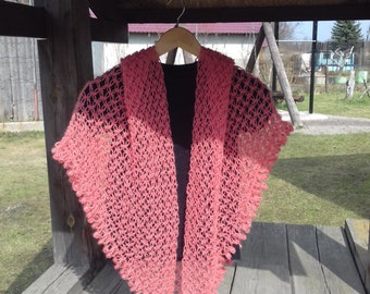 triangular scarf hand crocheted scarf angora shawl