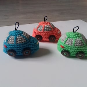 car keychain crochet mini car car accessory amigurumi