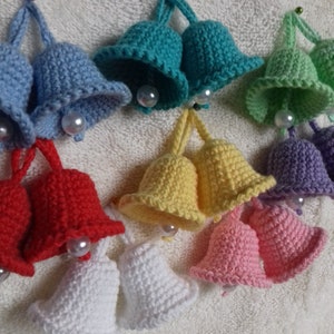 Crochet bell Christmas decoration craft projects invitations greetings